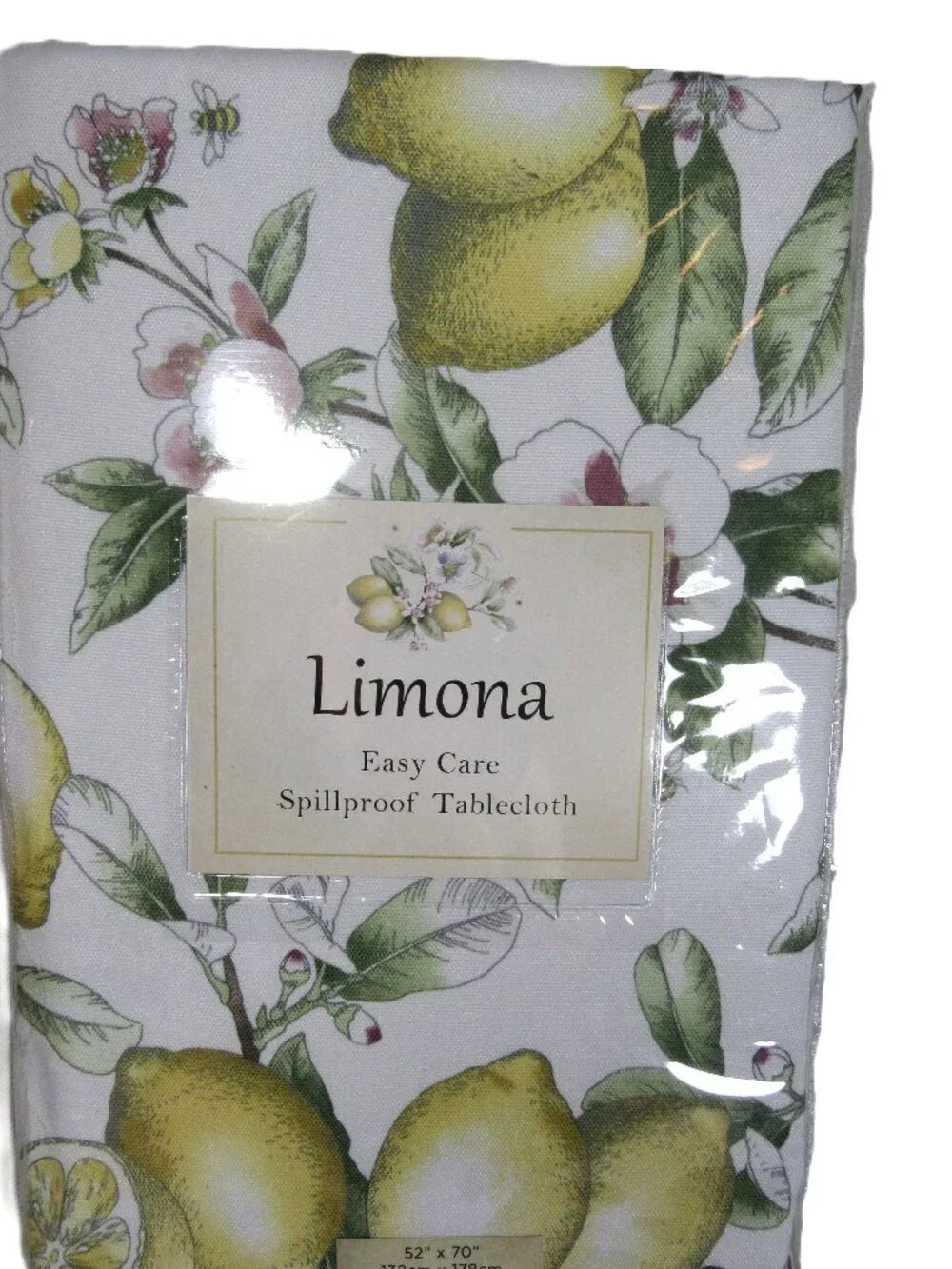 LIMONA RECTANGULAR TABLE CLOTH NEW, INDOOR + OUTDOOR, WIPE CLEAN OR WASH PRETTY